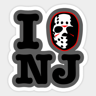 I Hockey Mask New Jersey! Sticker
